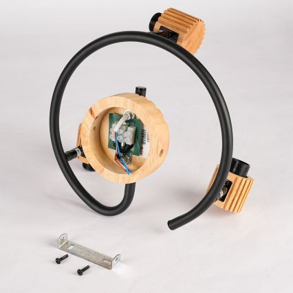 Brilagi - Bodové svietidlo HYGGE 3xE14/15W/230V drevené/dymové