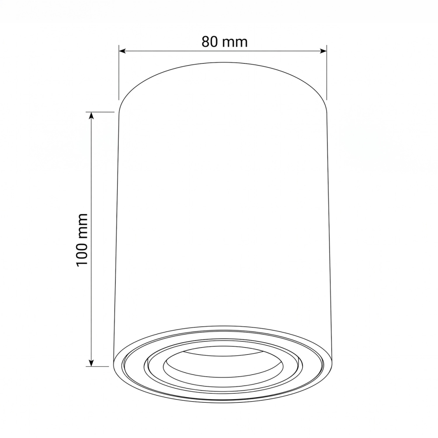 Brilagi - Bodové svietidlo MIA 1xGU10/30W/230V 100x80 mm bordová