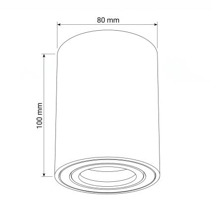 BRILAGI - Bodové svietidlo MIA 1xGU10/30W/230V 100x80 mm hnedé