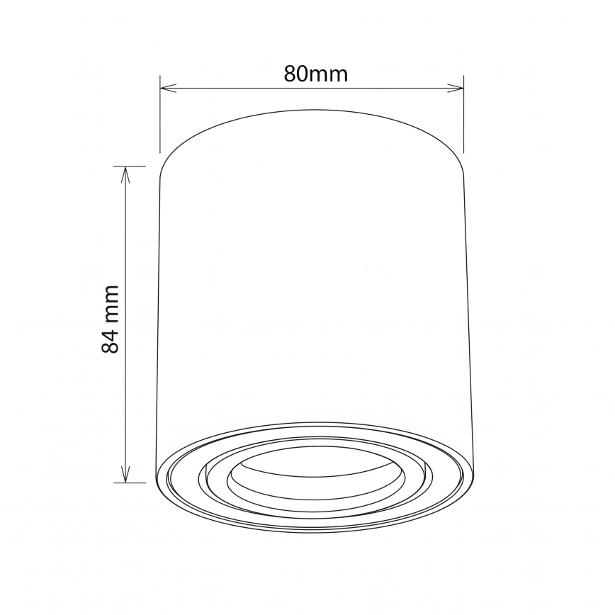 BRILAGI - Bodové svietidlo MIA 1xGU10/30W/230V 84x80 mm strieborné