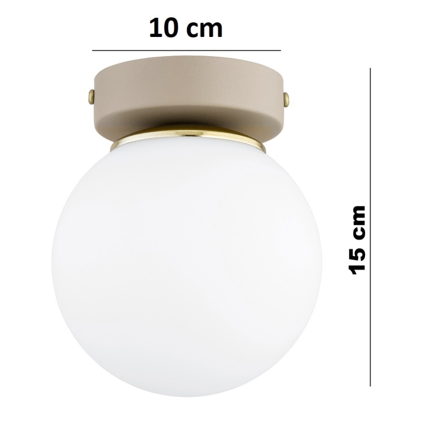 Brilagi - Bodové svietidlo MILO ECRU 1xE27/60W/230V béžová/zlatá