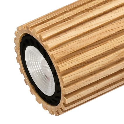 Brilagi - Bodové svietidlo MODERN WOOD 3xGU10/8W/230V, drevené/čierne