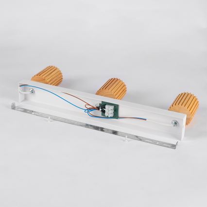 Brilagi - Bodové svietidlo MODERN WOOD 3xGU10/8W/230V drevo/biela