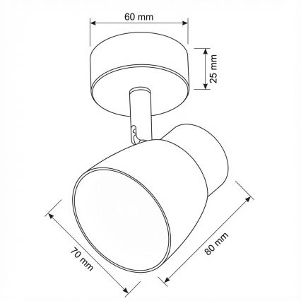Brilagi - Bodové svietidlo NUGGET 1xGU10/30W/230V čierna/zlatá