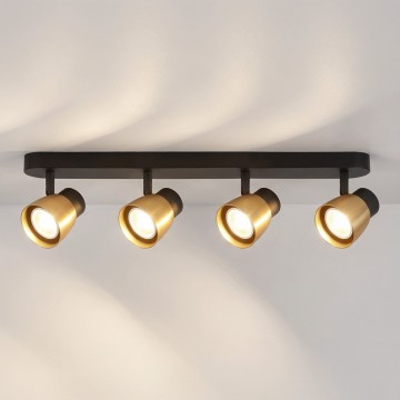 Brilagi - Bodové svietidlo NUGGET 4xGU10/30W/230V čierna/zlatá