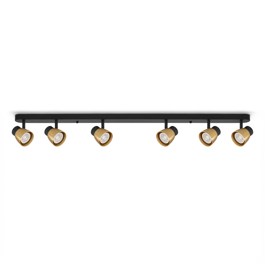 Brilagi - Bodové svietidlo NUGGET 6xGU10/30W/230V čierna/zlatá