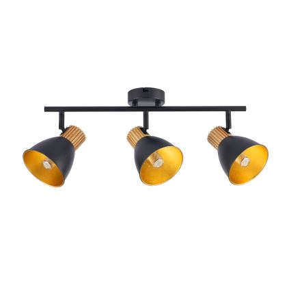 Brilagi - Bodové svietidlo ODENSE 3xE14/10W/230V kaučukovník/čierna