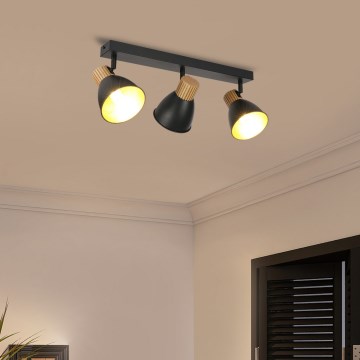 Brilagi - Bodové svietidlo ODENSE 3xE14/10W/230V kaučukovník/čierna