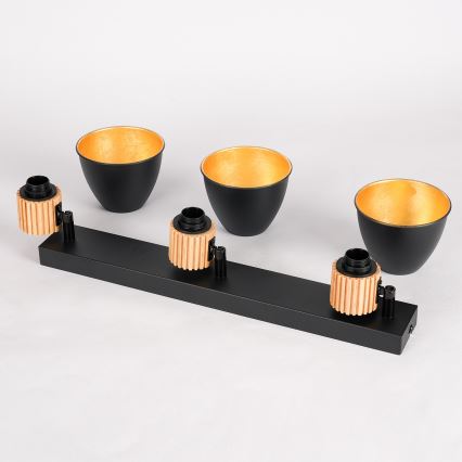 Brilagi - Bodové svietidlo ODENSE 3xE14/10W/230V kaučukovník/čierna