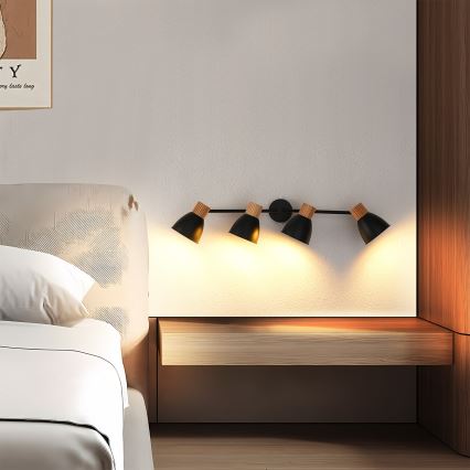 Brilagi - Bodové svietidlo ODENSE 4xE14/10W/230V kaučukovník/čierna