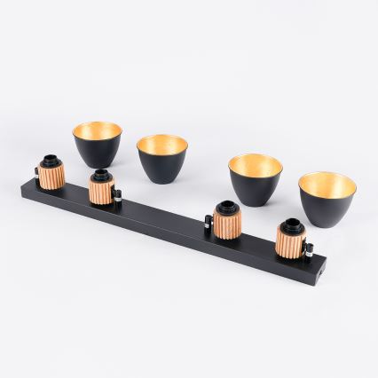 Brilagi - Bodové svietidlo ODENSE 4xE14/10W/230V kaučukovník/čierna