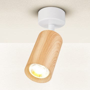Brilagi - Bodové svietidlo SELE 1xGU10/30W/230V biela/dekor duba