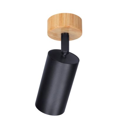 Brilagi - Bodové svietidlo SELE 1xGU10/30W/230V čierne/dubový dekor