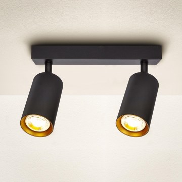 Brilagi - Bodové svietidlo SELE 2xGU10/30W/230V čierna/zlatá