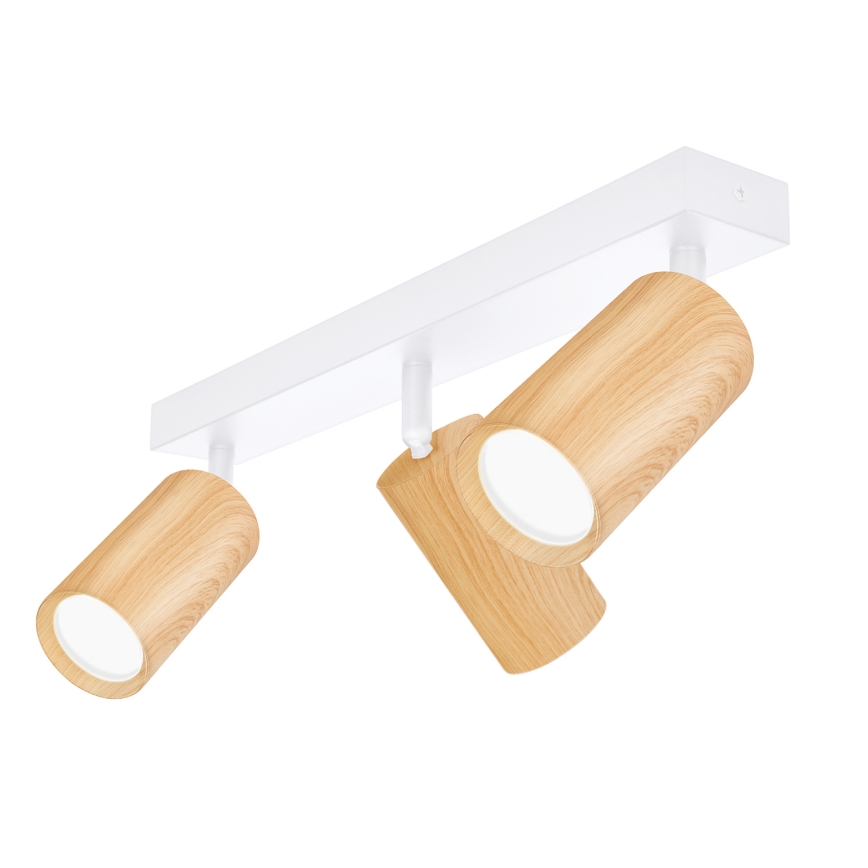 Brilagi - Bodové svietidlo SELE 3xGU10/30W/230V biela/dekor duba