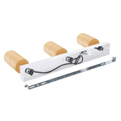 Brilagi - Bodové svietidlo SELE 3xGU10/30W/230V biela/dekor duba