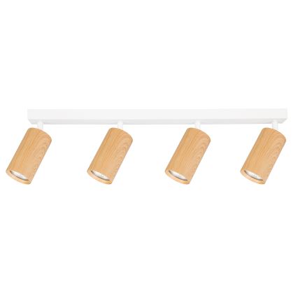 Brilagi - Bodové svietidlo SELE 4xGU10/30W/230V biela/dekor duba