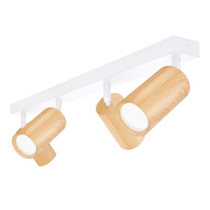 Brilagi - Bodové svietidlo SELE 4xGU10/30W/230V biela/dekor duba