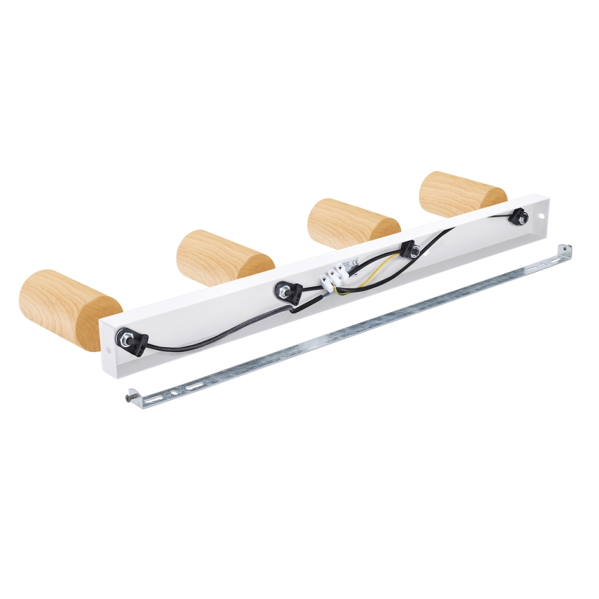 Brilagi - Bodové svietidlo SELE 4xGU10/30W/230V biela/dekor duba