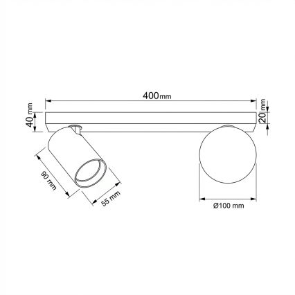 Brilagi - Bodové svietidlo SELE BALL 1xGU10/30W/230V + 1xG9/10W béžová