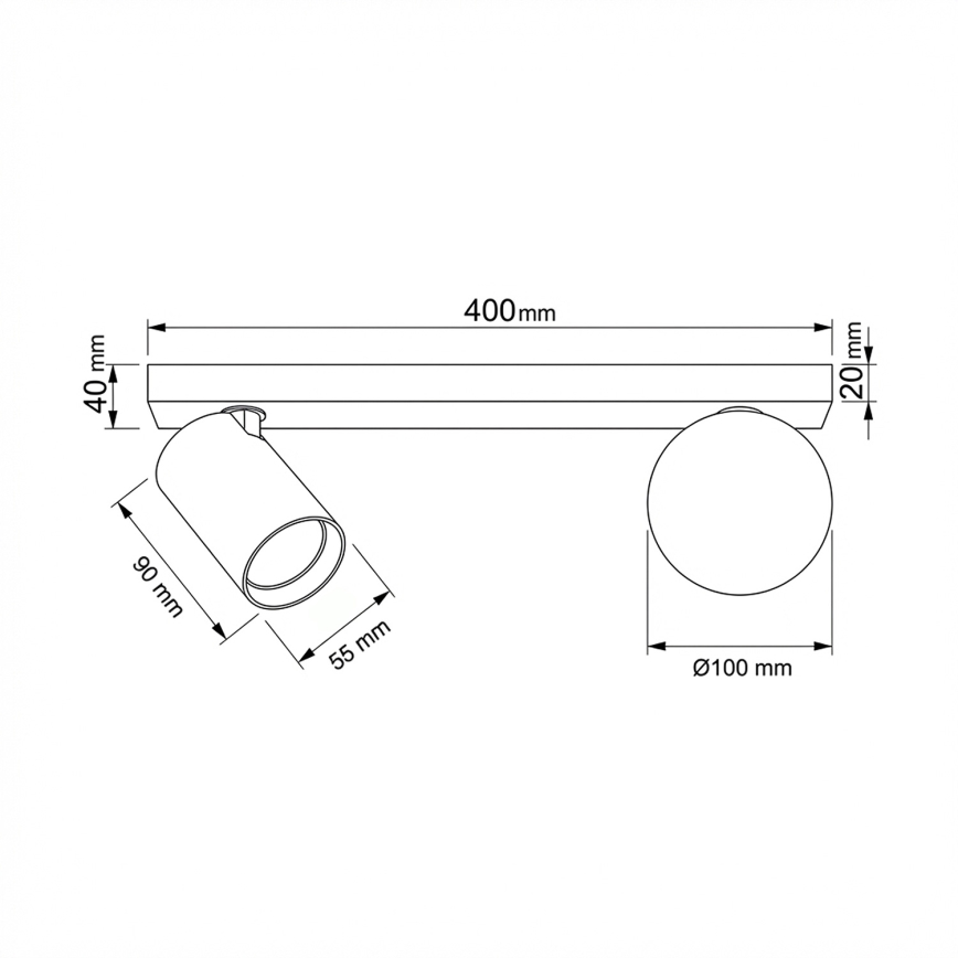 Brilagi - Bodové svietidlo SELE BALL 1xGU10/30W/230V + 1xG9/10W béžová