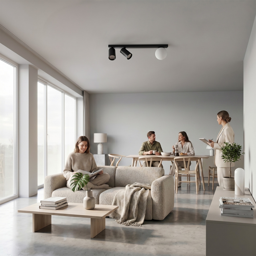 Brilagi - Bodové svietidlo SELE BALL 2xGU10/30W/230V + 1xG9/10W čierna