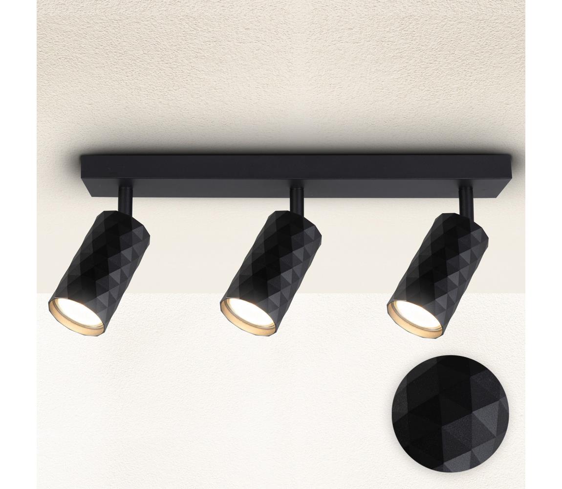 Brilagi - Bodové svietidlo SELE DIAMANT 3xGU10/30W/230V čierne WO-DIA3-BLK