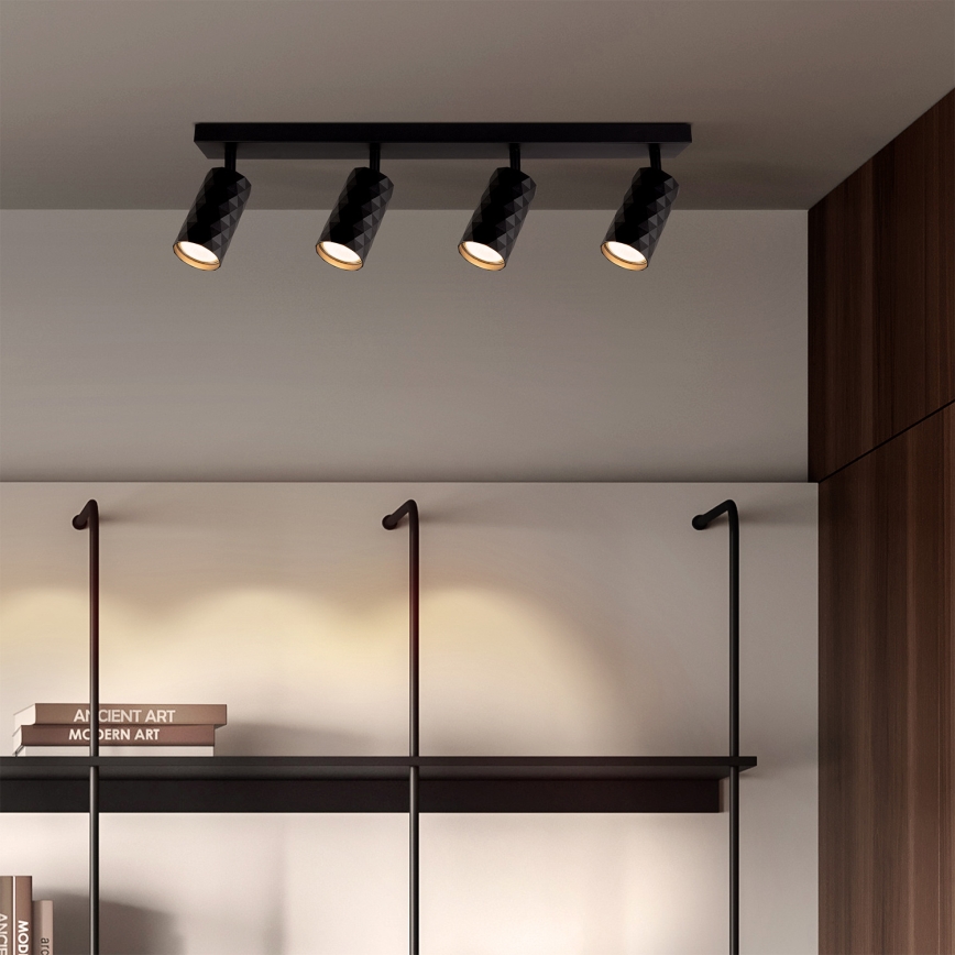 Brilagi - Bodové svietidlo SELE DIAMANT 4xGU10/30W/230V čierna