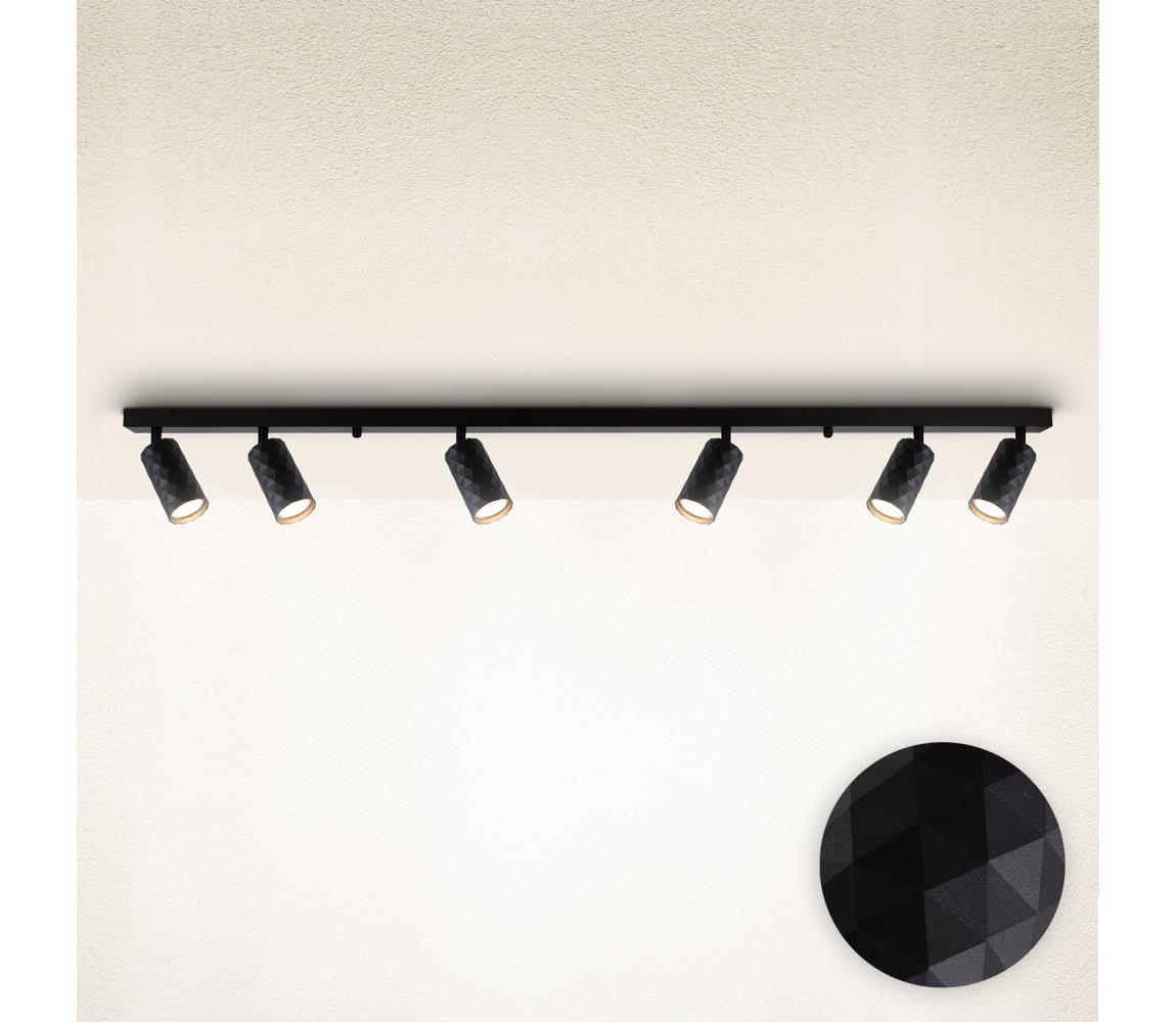 Brilagi - Bodové svietidlo SELE DIAMANT 6xGU10/30W/230V čierne WO-DIA6-BLK