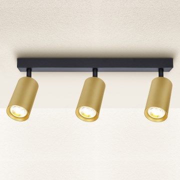 Brilagi - Bodové svietidlo SELE GOLDEN 3xGU10/30W/230V čierna/zlatá