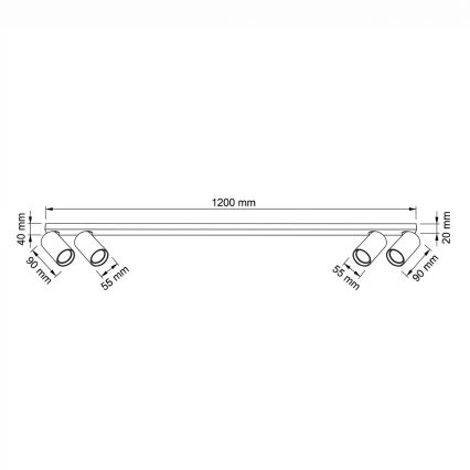 BRILAGI - Bodové svietidlo SELE LONG 4xGU10/30W/230V béžové