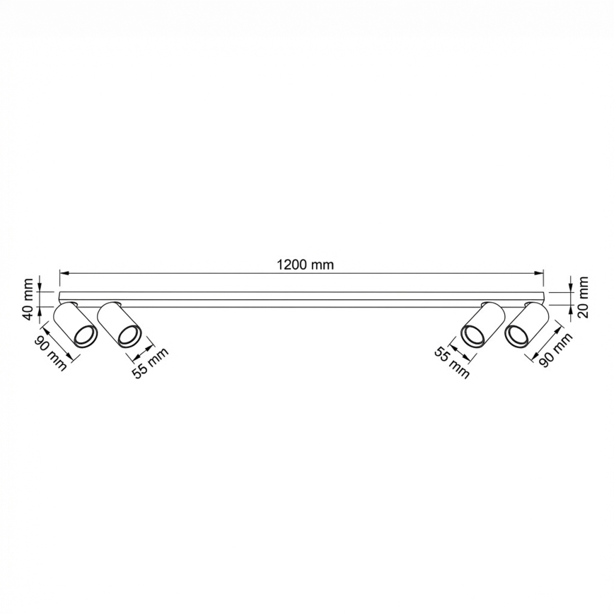 BRILAGI - Bodové svietidlo SELE LONG 4xGU10/30W/230V béžové