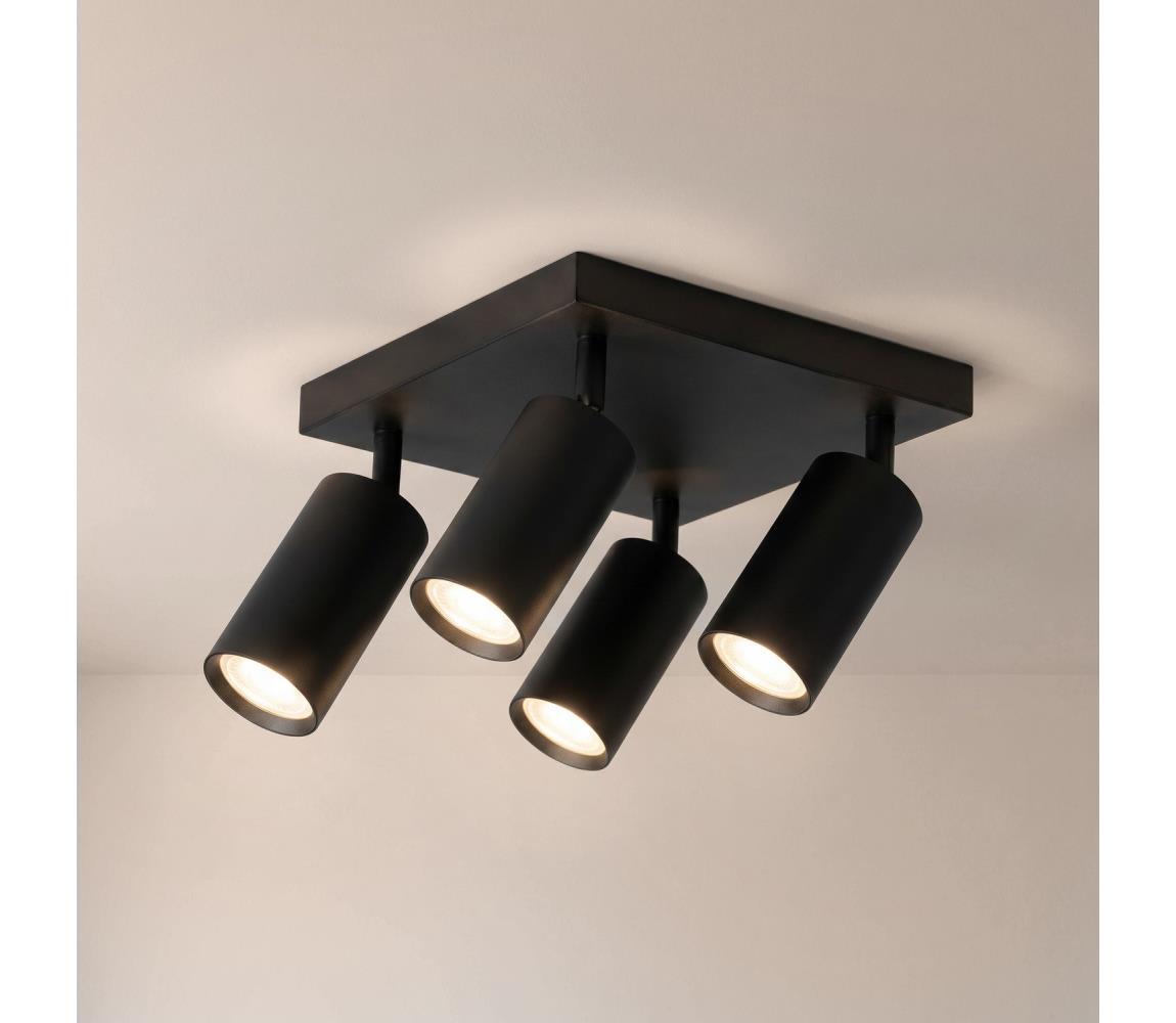 Brilagi - Bodové svietidlo SELE SQUARE 4xGU10/30W/230V čierna WO-SELESQ-01-BK-OEM