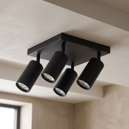 Brilagi - Bodové svietidlo SELE SQUARE 4xGU10/30W/230V čierna