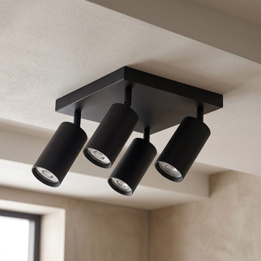 Brilagi - Bodové svietidlo SELE SQUARE 4xGU10/30W/230V čierna