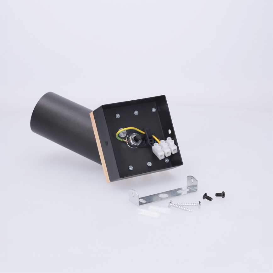 Brilagi - Bodové svietidlo SELE WOOD ACOUSTIC 1xGU10/30W/230V čierne/drevo