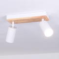 Brilagi - Bodové svietidlo SELE WOOD ACOUSTIC 2xGU10/30W/230V biela/drevo