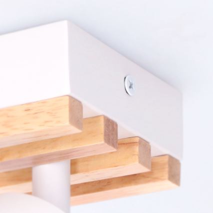 Brilagi - Bodové svietidlo SELE WOOD ACOUSTIC 2xGU10/30W/230V biela/drevo