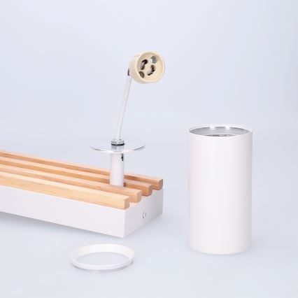 Brilagi - Bodové svietidlo SELE WOOD ACOUSTIC 2xGU10/30W/230V biela/drevo