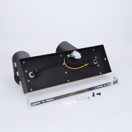 Brilagi - Bodové svietidlo SELE WOOD ACOUSTIC 2xGU10/30W/230V čierna/drevo