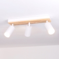 Brilagi - Bodové svietidlo SELE WOOD ACOUSTIC 3xGU10/30W/230V biela/drevo