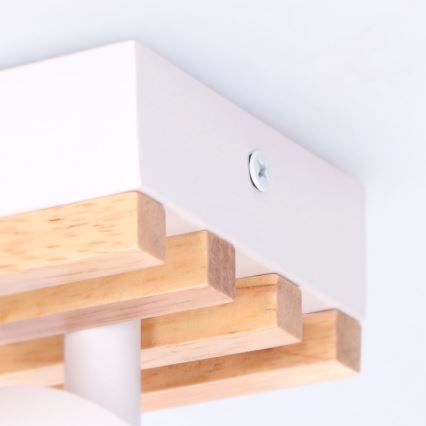 Brilagi - Bodové svietidlo SELE WOOD ACOUSTIC 3xGU10/30W/230V biela/drevo