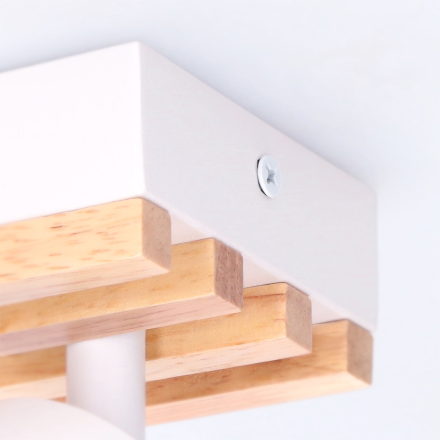 Brilagi - Bodové svietidlo SELE WOOD ACOUSTIC 3xGU10/30W/230V biela/drevo