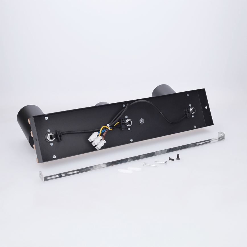 Brilagi - Bodové svietidlo SELE WOOD ACOUSTIC 3xGU10/30W/230V čierna/drevo
