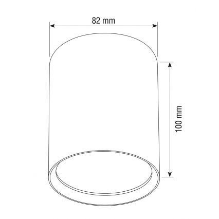 BRILAGI - Bodové svietidlo SMOOTH LONG 1xGX53/15W/230V 60x82 mm čierna