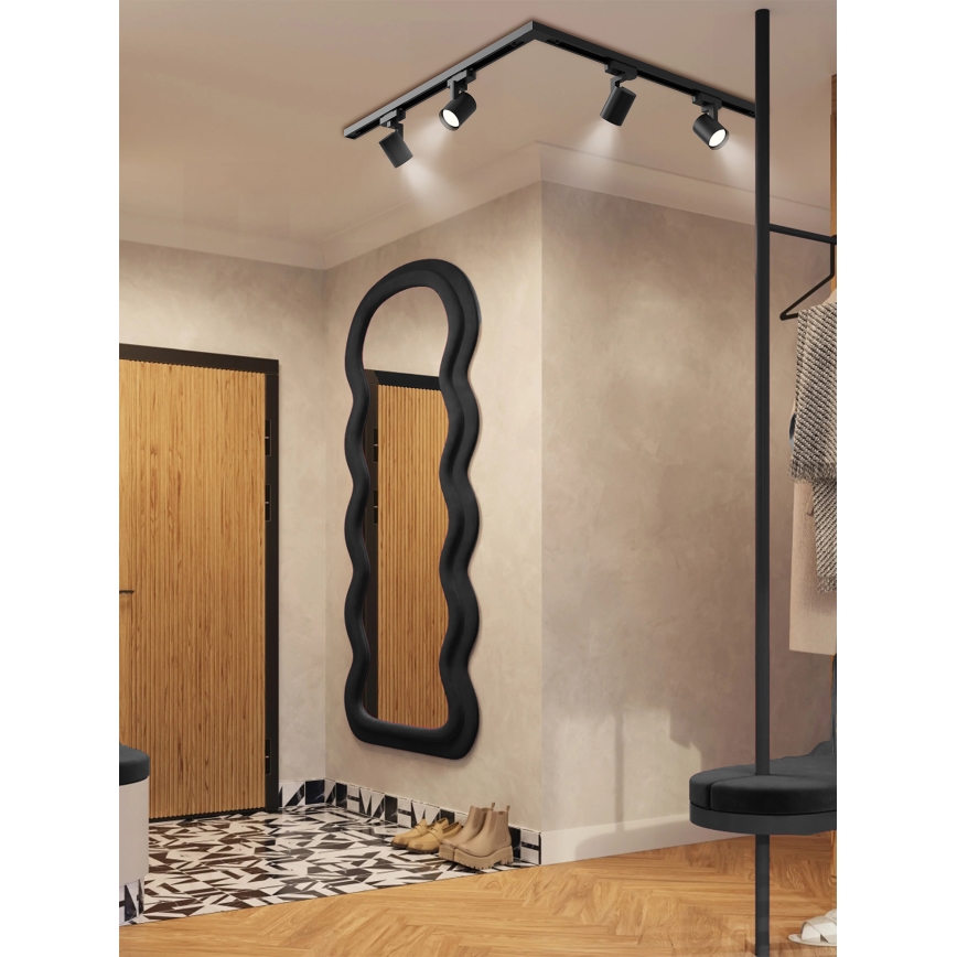 Brilagi - Bodové svietidlo v lištovom systéme HUSKY 4xGU10/10W/230V čierna