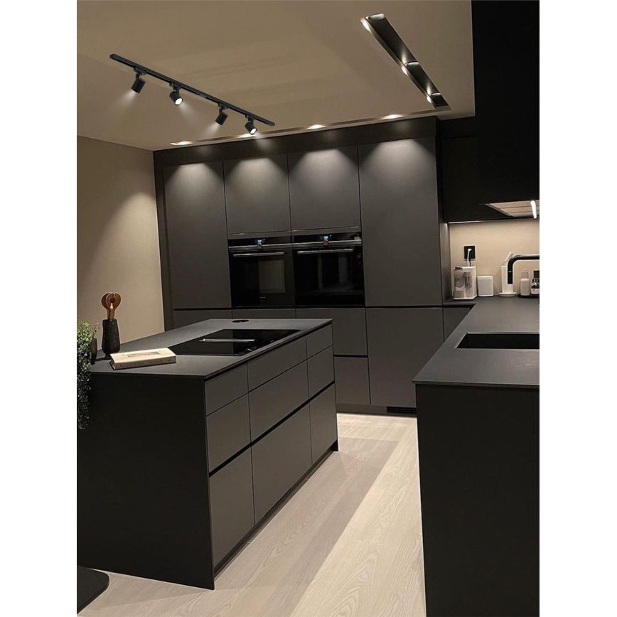 Brilagi - Bodové svietidlo v lištovom systéme HUSKY 4xGU10/10W/230V čierna