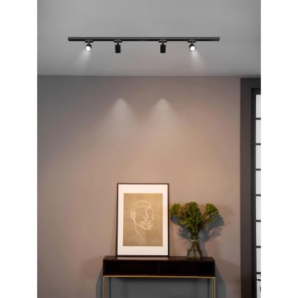 Brilagi - Bodové svietidlo v lištovom systéme HUSKY 4xGU10/10W/230V čierna