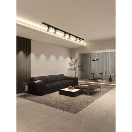 Brilagi - Bodové svietidlo v lištovom systéme HUSKY 6xGU10/10W/230V čierna/zlatá