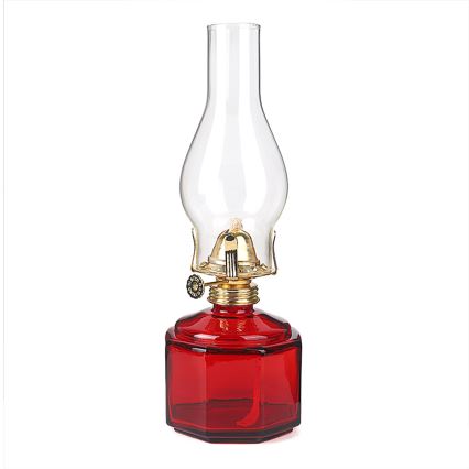 Brilagi - červená petrolejová lampa MERLIN